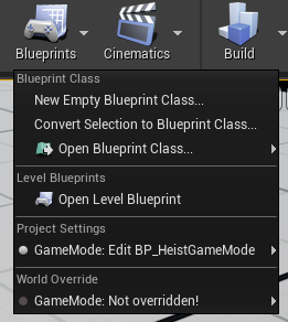 Open level blueprint