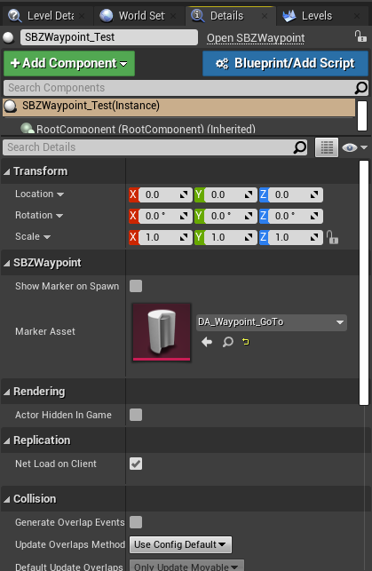 SBZWaypoint details